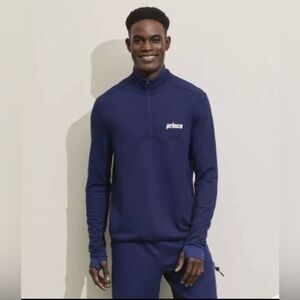 Prince Pickleball x Target Men's Ponte 1/4 Zip Pullover Jacket Blue NEW